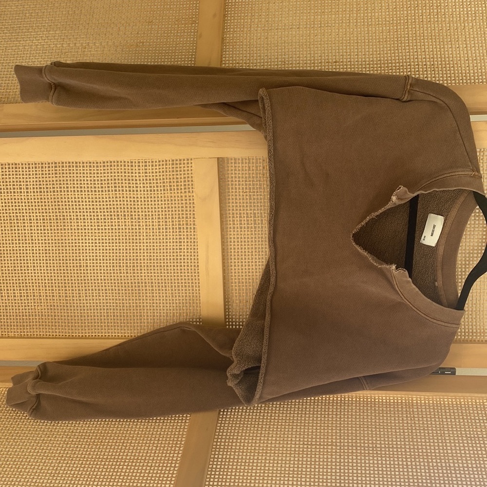 Joah brown crop sweatshirt